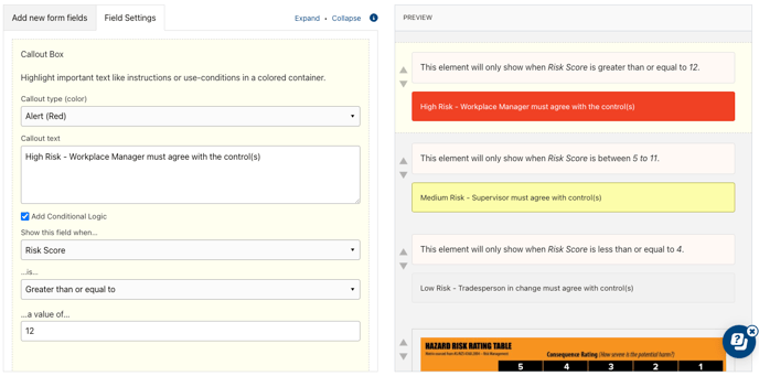 Callout Boxes with Conditional logic