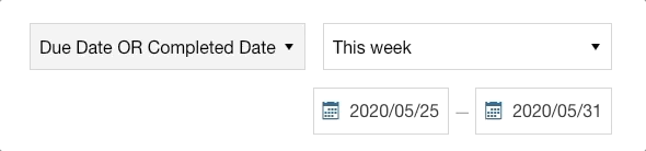 Historical reporting dropdown